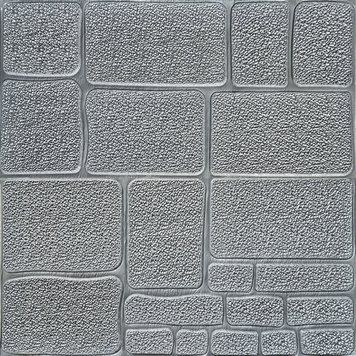 Самоклеюча декоративна 3D панель Камінь срібло 700х700х6мм (153) SW-00000187 SW-00000187 фото
